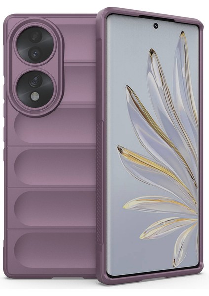 Honor 70 5g Yumuşak Tpu Telefon Kılıfı Darbe Emici Düşmeye Dayanıklı Cep Telefonu Kılıfı-Açık Mor (Yurt Dışından)