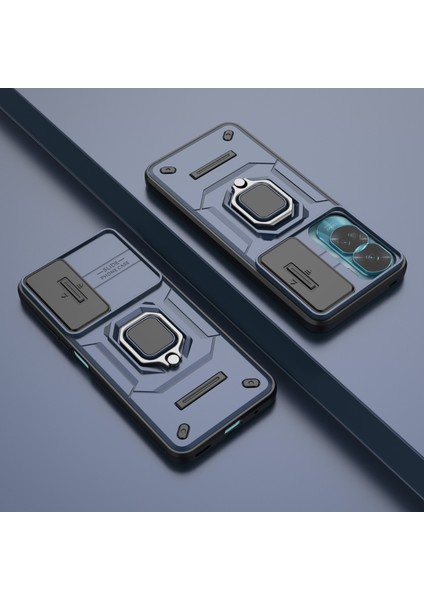 Honor 90 Lite 5G/X50I 5g Kılıf Pc+Tpu Kayar Kamera Kapağı Telefon Kılıfı Kickstand Ile-Mavi (Yurt Dışından) indirimleri