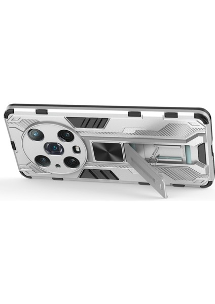 Honor Magic4 Pro 5g Hibrit Kickstand Telefon Kılıfı Sert Pc Yumuşak Tpu Şok Emici Kapak-Gümüş (Yurt Dışından) fırsatları