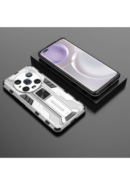 Honor Magic4 Pro 5g Hibrit Kickstand Telefon Kılıfı Sert Pc Yumuşak Tpu Şok Emici Kapak-Gümüş (Yurt Dışından) indirimleri
