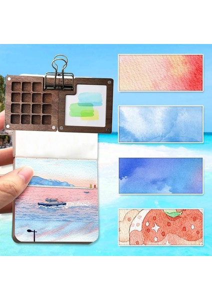 Seyahat Boya Paleti, Klipsli ve Su Kalemli Taşınabilir Suluboya Seti, Pocketartist Seyahat Suluboya Seti, Boya Paleti (Yurt Dışından) indirimleri