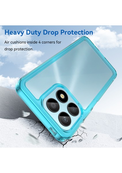 Honor X8A 4g Için Telefon Kılıfı, Akrilik + Tpu Cep Telefonu Kabuğu Koruyucu Kılıf - Şeffaf Mavi (Yurt Dışından) modelleri