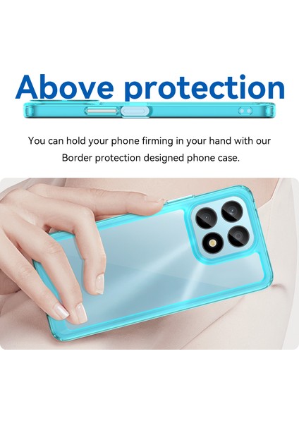 Honor X8A 4g Için Telefon Kılıfı, Akrilik + Tpu Cep Telefonu Kabuğu Koruyucu Kılıf - Şeffaf Mavi (Yurt Dışından) fırsatları