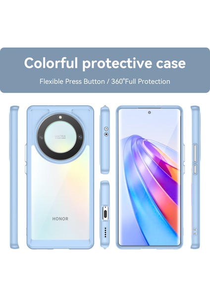 Honor Magic5 Lite 5G/X40 5G/X9A 5g Şeffaf Telefon Kılıfı Tpu+Akrilik Darbeye Dayanıklı Koruyucu Kılıf-Mavi (Yurt Dışından) fiyatları