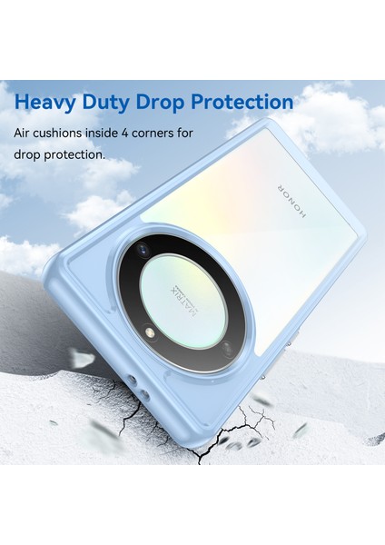 Honor Magic5 Lite 5G/X40 5G/X9A 5g Şeffaf Telefon Kılıfı Tpu+Akrilik Darbeye Dayanıklı Koruyucu Kılıf-Mavi (Yurt Dışından) modelleri