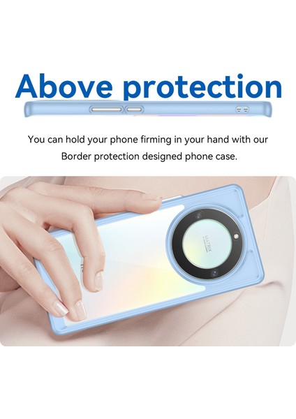 Honor Magic5 Lite 5G/X40 5G/X9A 5g Şeffaf Telefon Kılıfı Tpu+Akrilik Darbeye Dayanıklı Koruyucu Kılıf-Mavi (Yurt Dışından) fırsatları