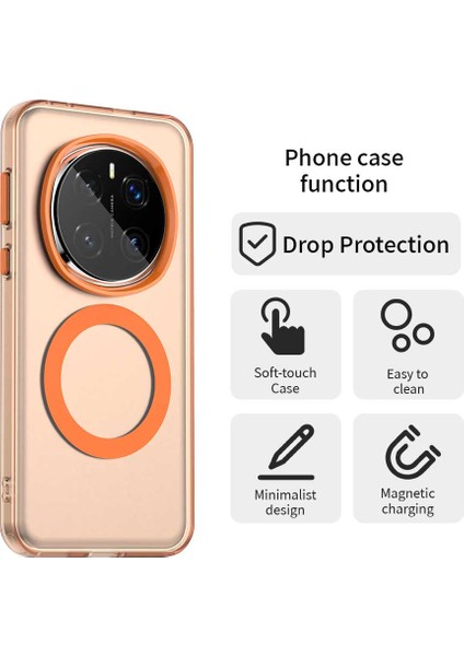 Honor Magic7 Pro 5g Kılıfı Magsafe Pc+Tpu+Pet Düşmeye Karşı Telefon Kılıfı ile Uyumlu-Turuncu (Yurt Dışından) fırsatları