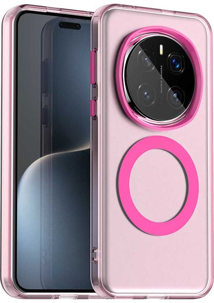 Honor Magic7 Pro 5g Kılıfı Magsafe Pc+Tpu+Pet Düşmeye Karşı Telefon Kılıfı ile Uyumlu-Kırmızı (Yurt Dışından)