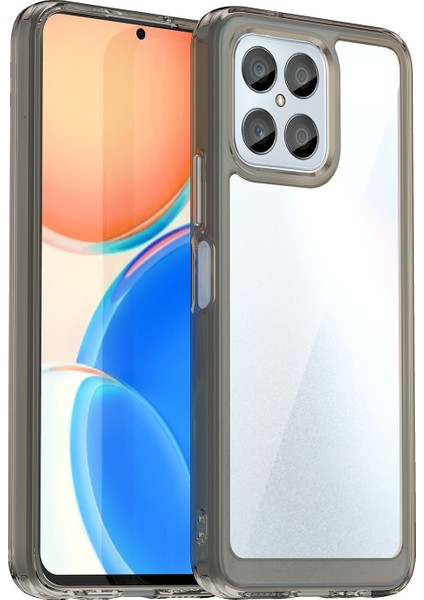 Honor 70 Lite 5g/play 30 5g/x8 5g/x6 4G/PLAY6C 4G/X8A 4G/X6S 4g Için Telefon Kılıfı, Tpu+Akrilik Şeffaf Arka Kapak-Şeffaf Gri (Yurt Dışından)