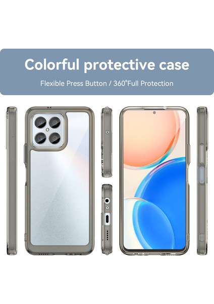 Honor 70 Lite 5g/play 30 5g/x8 5g/x6 4G/PLAY6C 4G/X8A 4G/X6S 4g Için Telefon Kılıfı, Tpu+Akrilik Şeffaf Arka Kapak-Şeffaf Gri (Yurt Dışından) fiyatları