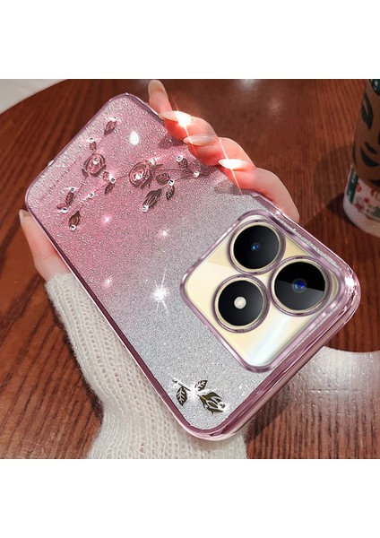 Kadem For Honor X60I 5g Kılıf Çiçek Tpu Esnek Degrade Telefon Kılıfı-Gül Altın (Yurt Dışından) modelleri