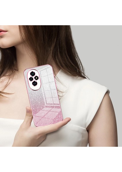 Honor 200 5g Kılıf Degrade Parıltılı Düşmeye Karşı Yumuşak Tpu Telefon Kılıfı-Gümüş (Yurt Dışından) modelleri