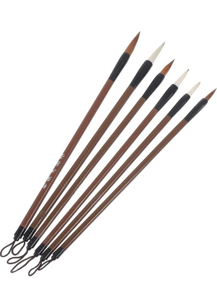 6 Adet Kaligrafi Fırçası, Kanji Fırçası, Suluboya, Mürekkep Fırçaları, Resim, Çizim Fırçaları Için Çince Yazı Fırçası (Yurt Dışından)