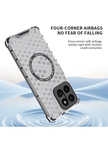 Honor Play 60 Plus 5g Kılıfı Magsafe Honeycomb Tasarım Tpu+Pc Telefon Kılıfı-Gri ile Uyumlu (Yurt Dışından) fırsatları