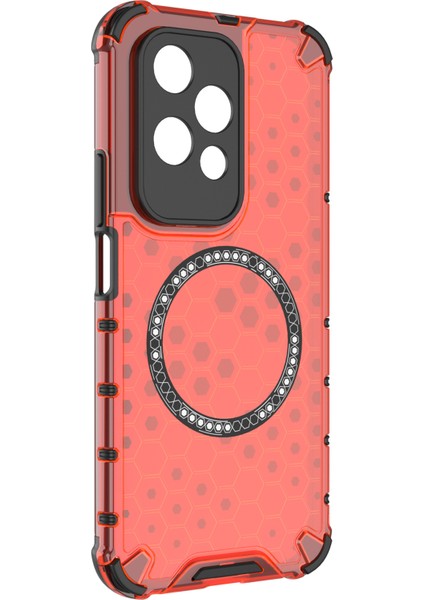 Honor 200 Lite Manyetik Kılıf Petek Tpu+Pc Cep Telefonu Kılıfı-Kırmızı (Yurt Dışından) fiyatları