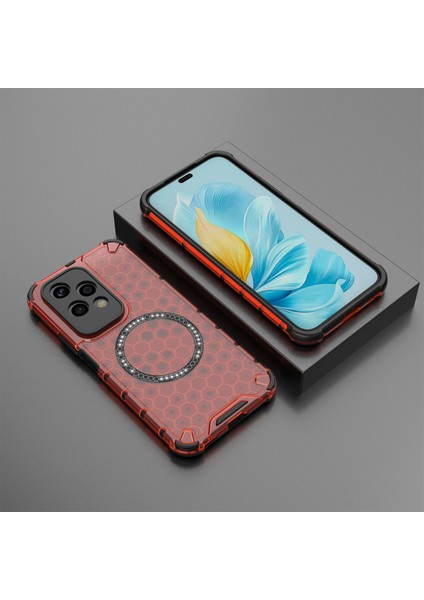 Honor 200 Lite Manyetik Kılıf Petek Tpu+Pc Cep Telefonu Kılıfı-Kırmızı (Yurt Dışından) indirimleri