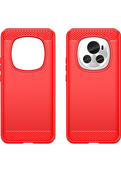 Honor Magic6 5g Kılıf Yumuşak Tpu Karbon Fiber Doku Telefon Arka Kapağı-Kırmızı (Yurt Dışından) modelleri