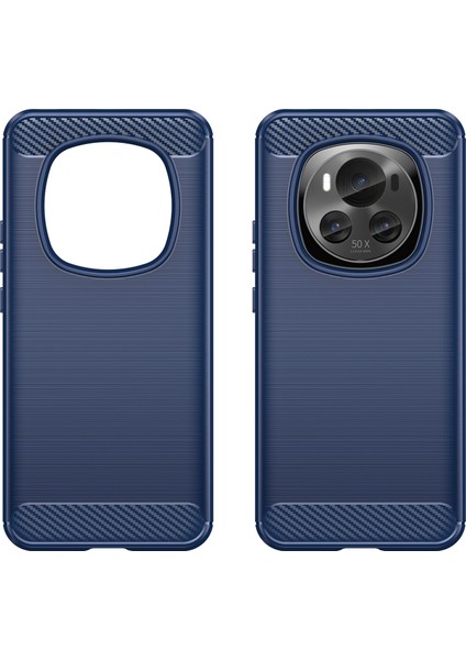 Honor Magic6 5g Kılıf Yumuşak Tpu Karbon Fiber Doku Telefon Arka Kapağı-Mavi (Yurt Dışından) modelleri