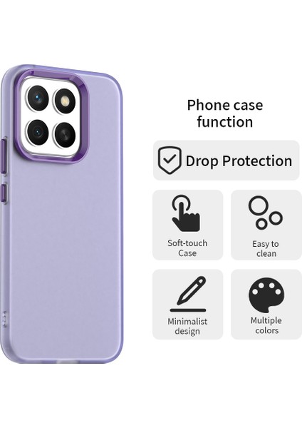 Honor X8C 4g Kılıf Pc+Tpu+Pet Mat Düşmeye Karşı Telefon Arka Kapağı-Mor (Yurt Dışından) fiyatları