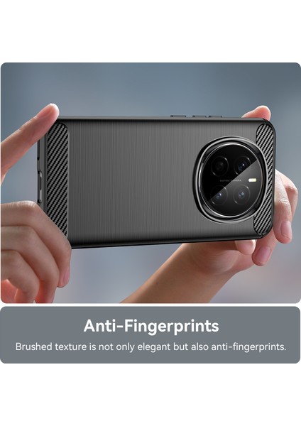 Honor Magic7 5g Kılıf Karbon Fiber Doku Fırçalanmış Parmak Izi Önleyici Telefon Arka Kapağı-Siyah (Yurt Dışından) fırsatları