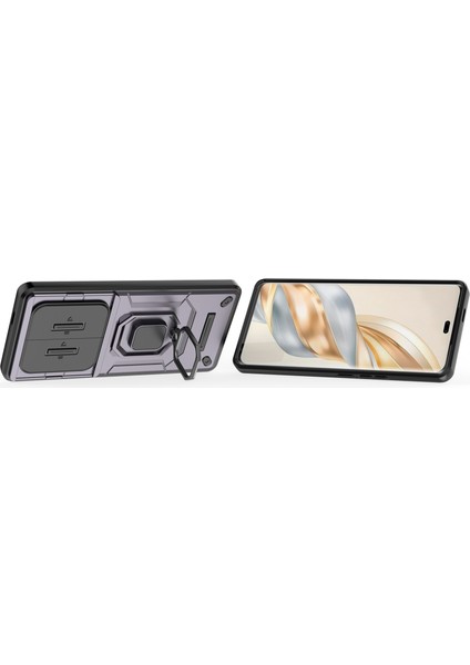 Honor X60 Pro 5g/magic7 Lite 5g Kılıfı Pc+Tpu Kickstand Telefon Koruyucu Lens Kapağı Ile-Mor (Yurt Dışından) fiyatları