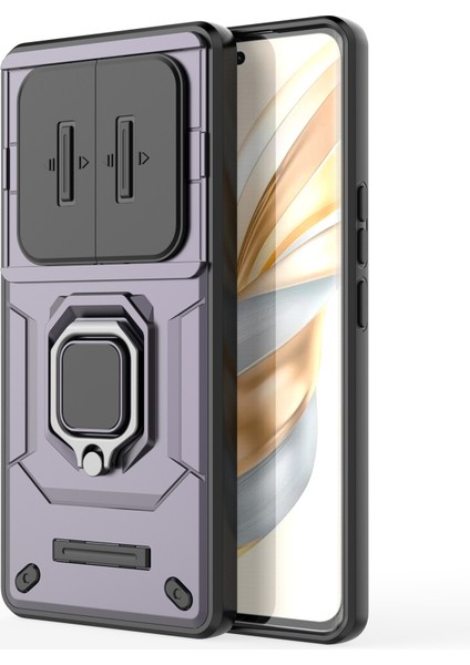 Honor X60 Pro 5g/magic7 Lite 5g Kılıfı Pc+Tpu Kickstand Telefon Koruyucu Lens Kapağı Ile-Mor (Yurt Dışından) fırsatları