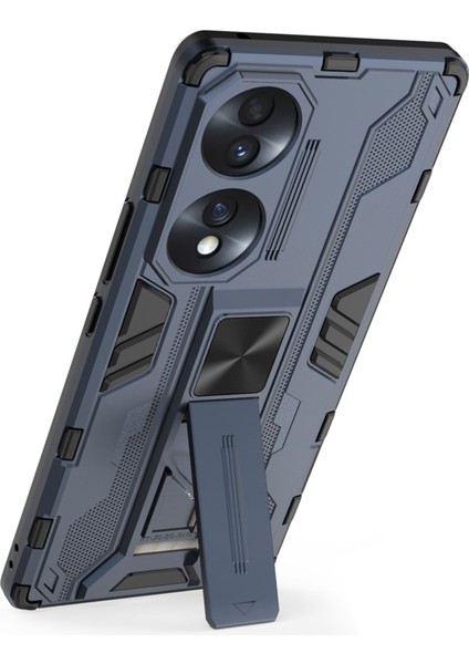 Honor 70 5g Telefon Kılıfı Kickstand Sert Pc Yumuşak Tpu Çift Katmanlı Kaymaz Sağlam Koruyucu Kılıf-Mavi (Yurt Dışından) fırsatları