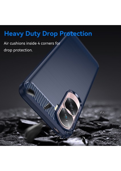 Honor 90 Lite 5G/X50I 5g Için Esnek Tpu Karbon Fiber Telefon Kılıfı, Kaymaz Fırçalanmış Yüzey Arka Kapak-Mavi (Yurt Dışından) fırsatları