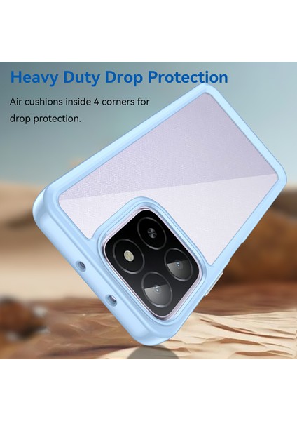 Honor X5B/X5B PLUS/X6A 4G/X6B 4g Kılıf Tpu+Akrilik Koruyucu Şeffaf Telefon Kılıfı-Mavi (Yurt Dışından) modelleri