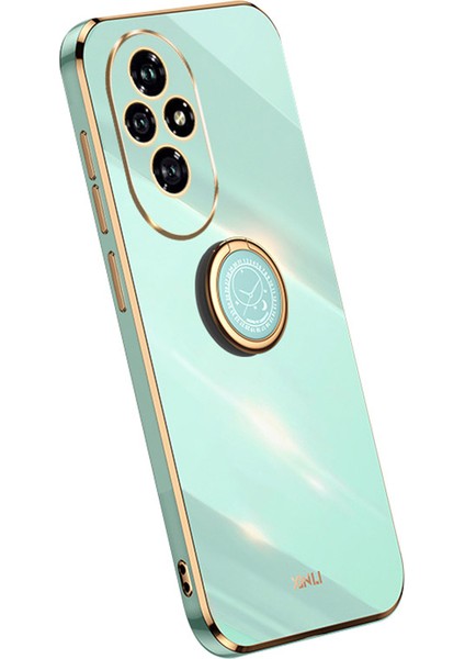 Xınlı For Honor 200 5g Kılıf Halka Tutucu Ayaklı Elektrokaplama Yumuşak Tpu Kapak-Camgöbeği (Yurt Dışından)