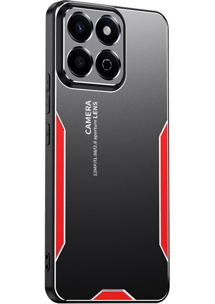 Honor Play 60 Plus 5g Kılıf Alüminyum Alaşımlı Telefon Zırh Kılıfı-Kırmızı (Yurt Dışından)