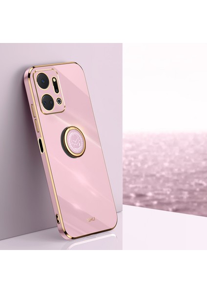 Xınlı For Honor X7A 5g Yüzük Tutucu Kickstand Yumuşak Tpu Kılıf Elektrokaplama Koruyucu Telefon Kılıfı-Mor (Yurt Dışından) indirimleri