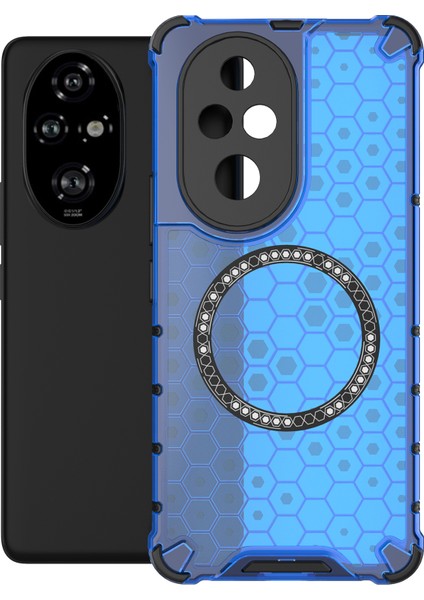 Honor 200 Pro 5g Kılıf Honeycomb Tpu+Pc Cep Telefonu Kılıfı Magsafe-Blue ile Uyumlu (Yurt Dışından) fırsatları