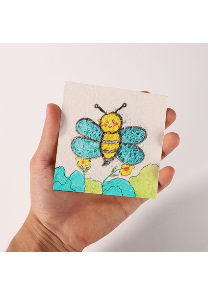 Sihirli Köpük Dokulu Kağıt, Beyaz Selüloz Kart Köpük Dokulu Çizim Kağıdı, Kendin Yap Sanat, Çocuk ve El Sanatları Malzemeleri (Yurt Dışından) fırsatları