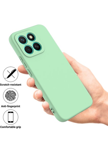 Honor X8C 4g Sıvı Silikon Kılıf Telefon Arka Kapağı El Kayışı Ile-Yeşil (Yurt Dışından) fiyatları