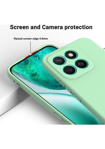 Honor X8C 4g Sıvı Silikon Kılıf Telefon Arka Kapağı El Kayışı Ile-Yeşil (Yurt Dışından) fırsatları