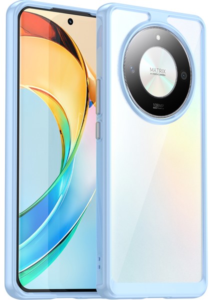 Honor Magic6 Lite 5G/X50 5G/X50 Gt 5G/X50 Pro 5G/X9B 5g Kılıf Şeffaf Telefon Arka Kapağı-Mavi (Yurt Dışından)