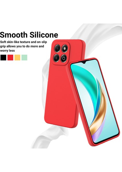 Honor X6B 4g Kılıf Düşmeye Karşı Dayanıklı Sıvı Silikon Telefon Kılıfı Askılı-Kırmızı (Yurt Dışından) modelleri