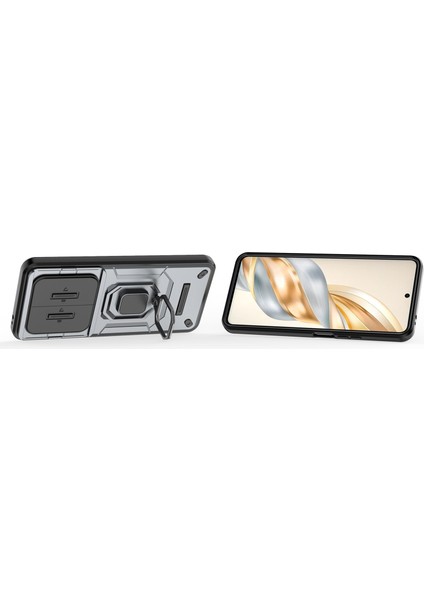 Honor X60 5g Kılıf Pc+Tpu Kickstand Telefon Koruyucu Lens Kapağı Ile-Gri (Yurt Dışından) fiyatları