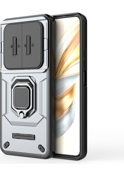 Honor X60 5g Kılıf Pc+Tpu Kickstand Telefon Koruyucu Lens Kapağı Ile-Gri (Yurt Dışından) fırsatları