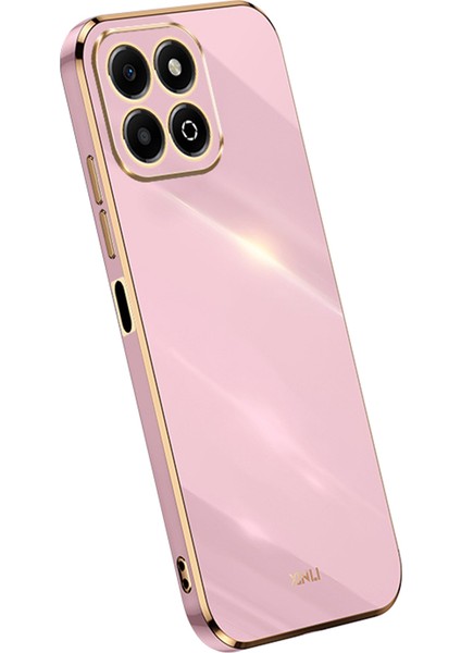 Xınlı For Honor X6B 4g Kılıf Tpu Telefon Kılıfı Galvanik Çerçeveli-Mor (Yurt Dışından)