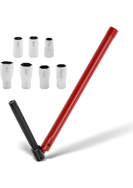 Karbon Çelik Musluk Anahtarı Adaptör Seti Mutfak Banyo Lavabo Musluk Vanaları Montaj ve Sökme Anahtar Aracı 8-17MM (Yurt Dışından)