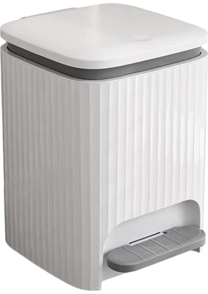 Oturma Odası Yatak Odası Banyo Su Geçirmez Çöp Kovası Ayak Pedallı Çöp Kovası Büyük Kapasiteli Ev Mutfak Işık A (Yurt Dışından)