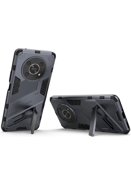 Honor X9 4G/5G/X30 5g Düşmeye Dayanıklı Hibrit Tpu+Pc Kılıfı Kickstand Koruyucu Telefon Arka Kapağı-Gri (Yurt Dışından) fiyatları