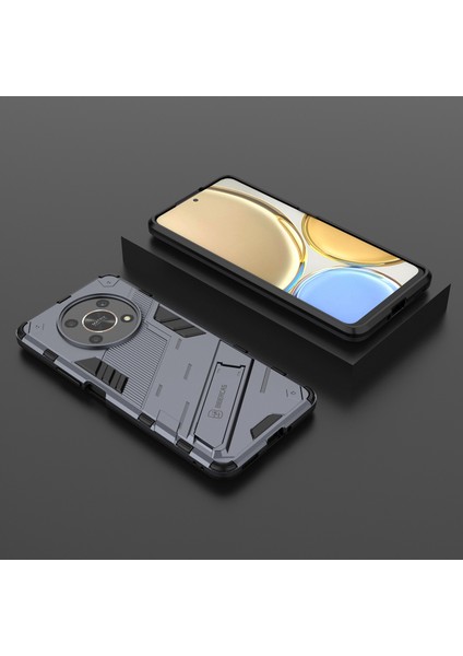 Honor X9 4G/5G/X30 5g Düşmeye Dayanıklı Hibrit Tpu+Pc Kılıfı Kickstand Koruyucu Telefon Arka Kapağı-Gri (Yurt Dışından) indirimleri