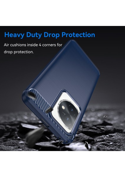 Honor 100 5g Fırçalanmış Telefon Kılıfı Çizilmez Yumuşak Tpu Kapak-Mavi (Yurt Dışından) fırsatları