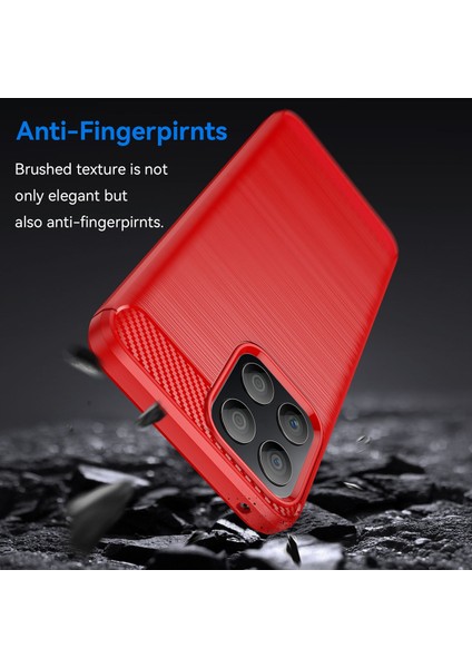 Tpu Telefon Kılıfı Honor X30I Düşmeye Karşı Dayanıklı Darbeye Dayanıklı Kılıf Karbon Fiber Doku Fırçalanmış Telefon Kılıfı-Kırmızı (Yurt Dışından) modelleri