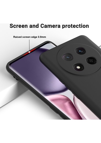 Honor Magic7 Lite 5G/X9C 5G/X60 Pro 5g Kılıf Sıvı Silikon Telefon Arka Kapağı El Kayışı Ile-Siyah (Yurt Dışından) fırsatları