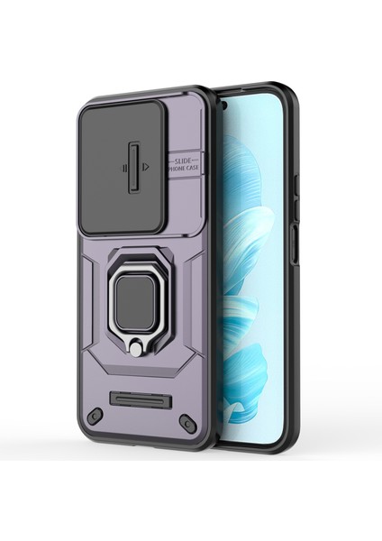 Honor 200 Lite Kılıf Lens Kapağı Ayaklı Pc+Tpu Telefon Kabuğu-Mor (Yurt Dışından) modelleri