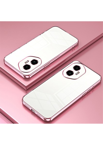 Honor 300 Kılıf Galvanik Çerçeve Yumuşak Tpu Telefon Kılıfı-Pembe (Yurt Dışından) fiyatları